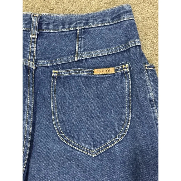 VINTAGE GINTANO Womens Denim Jeans Blue High-Rise Mom Retro Pleats Sz 16 30x30 - Picture 6 of 11